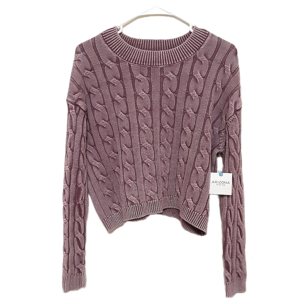 Arizona Jean Cable Knit Sweater Womens Small